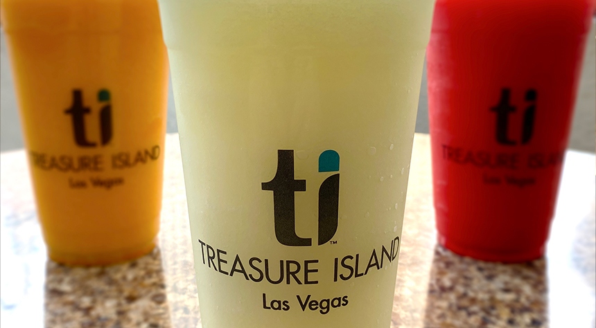 3 Drinks With TI Logo On Glass